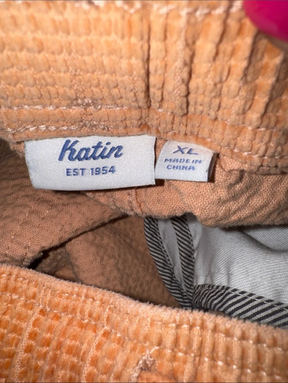 Katin Orange peach Terry Swim Trunks Sz XL surfer outdoor beach